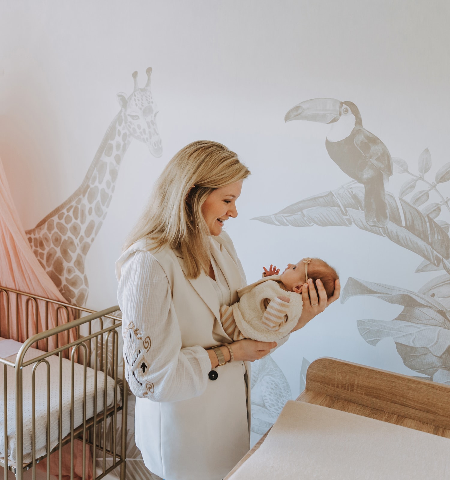 Papier peint pour chambre d'enfant jungle beige sépia design chambre de bébé intérieur Papier peint pour chambre d'enfant jungle beige sépia design chambre de bébé intérieur